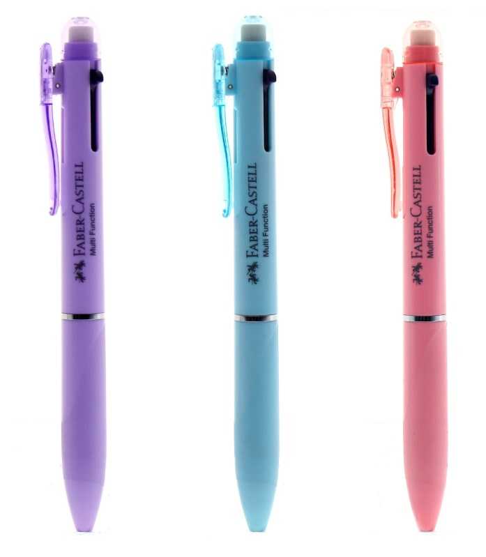 خودکار و اتود 3 کاره بدنه رنگی FABER CASTELL 138915 Multi Function 0.7mm - 0