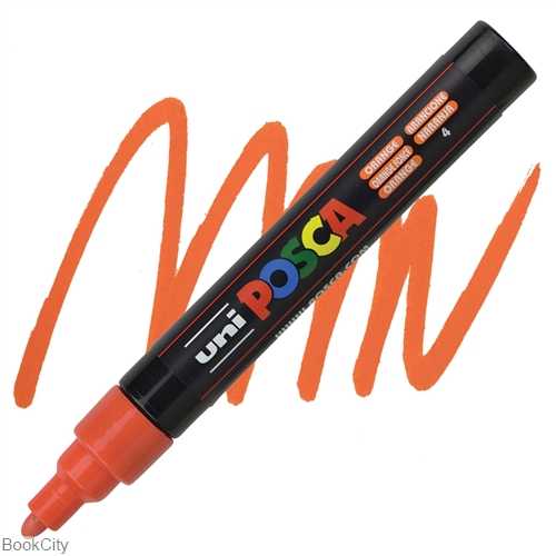 ماژیک پوششی نارنجی نوک گرد Uniball PC5M Posca 1.8-2.5mm