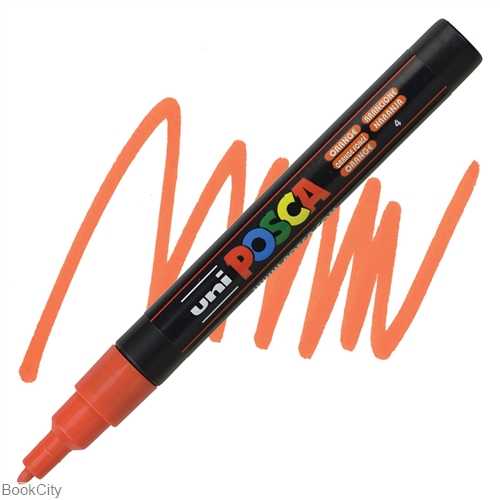 ماژیک پوششی نارنجی نوک گرد Uniball PC3M Posca 0.9-1.3mm