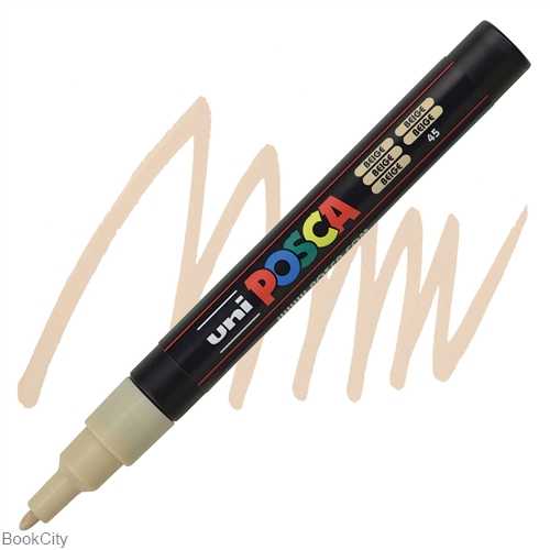 ماژیک پوششی بژ نوک گرد Uniball PC3M Posca 0.9-1.3mm