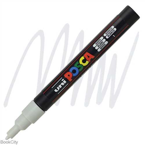 ماژیک پوششی سفید نوک گرد Uniball PC3M Posca 0.9-1.3mm