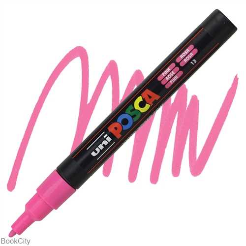 ماژیک پوششی صورتی نوک گرد Uniball PC3M Posca 0.9-1.3mm