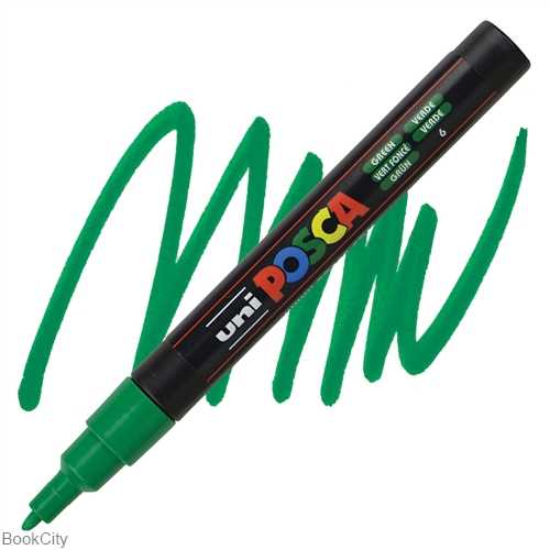 ماژیک پوششی سبز نوک گرد Uniball PC3M Posca 0.9-1.3mm