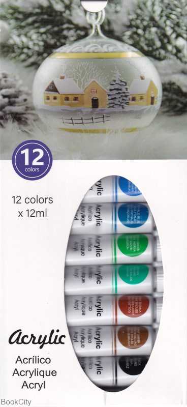 رنگ آکریلیک 12 رنگ Acrylic A1212 12ml