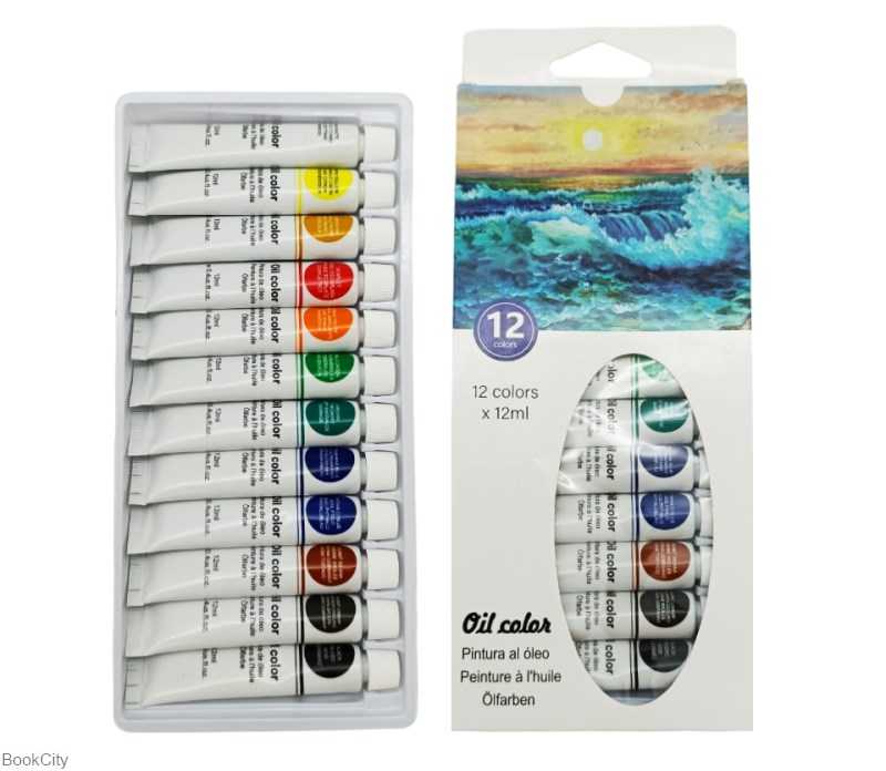 رنگ روغن 12 رنگ Oil Colors O1212 12ml