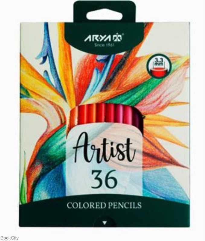 مدادرنگی 36 رنگ مقوایی آرتیست 3603 آریا - 0