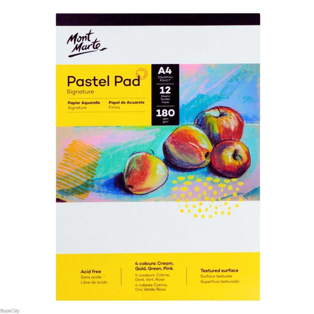 دفتر طراحی 12 برگ 30×21 Mont Marte Pastel Pad 180g