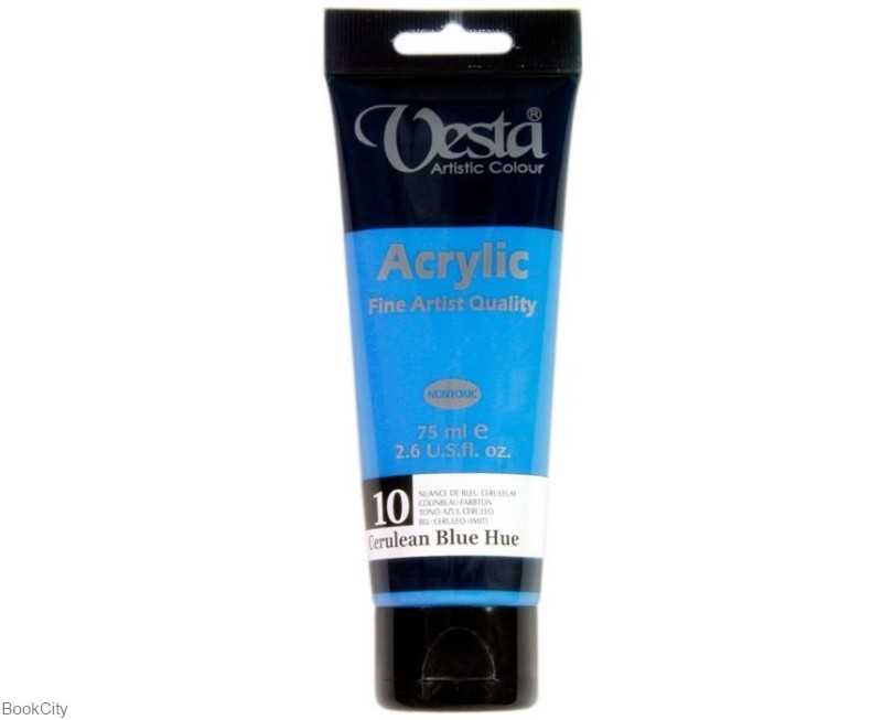 رنگ آکریلیک Vesta 75ml Cerulean Blue Hue 10