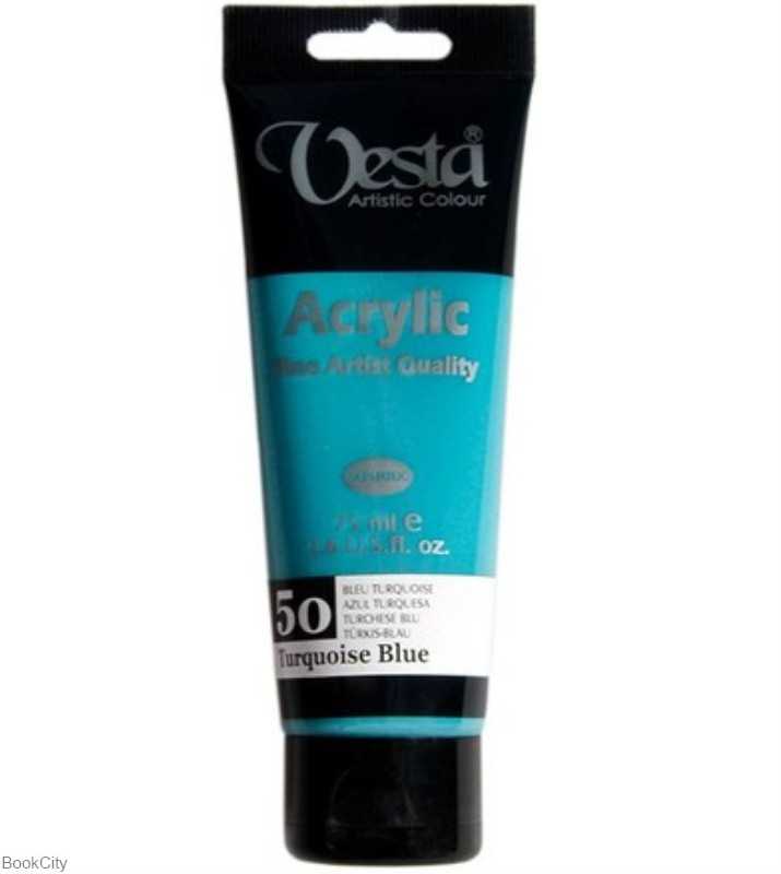 رنگ آکریلیک Vesta 75ml Turguoise Blue 50