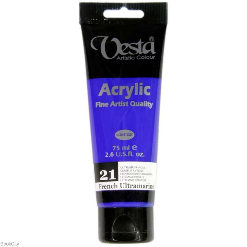 رنگ آکریلیک Vesta 75ml French Ultramarine 21