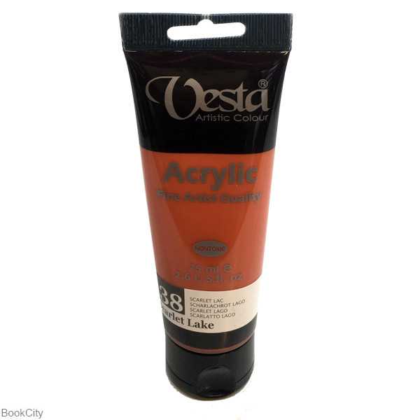 رنگ آکریلیک Vesta 75ml Scarlet Lake 38