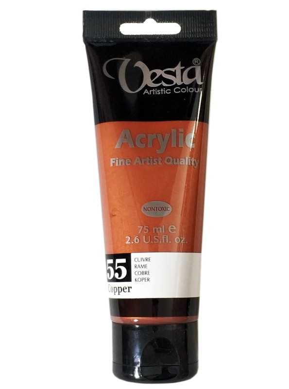 رنگ آکریلیک Vesta 75ml Copper 55