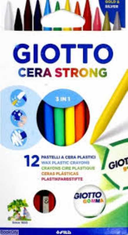 مداد شمعی 12 رنگ GIOTTO 281800 Cera Strong
