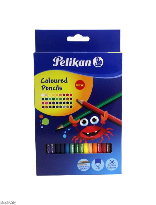 مدادرنگی 36 رنگ مقوایی با تراش Pelikan 998302