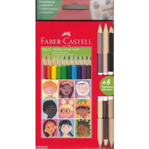 مدادرنگی 6+12 رنگ مقوایی مثلثی FABER CASTELL 511514 Classic - 0
