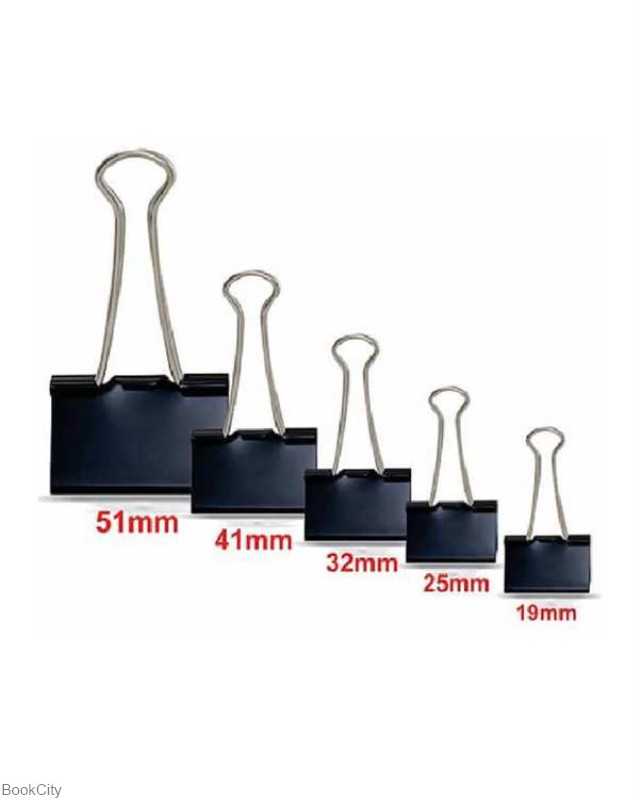 گیره دوبل 41mm مشکی 12 عددی Parsikar JM 141