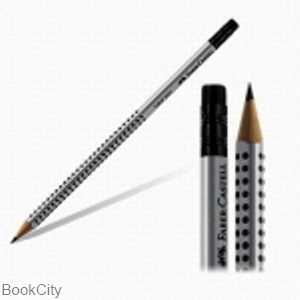 مداد مشکی 2B پاک‌کن‌دار طوسی FABER CASTELL 2001 Grip