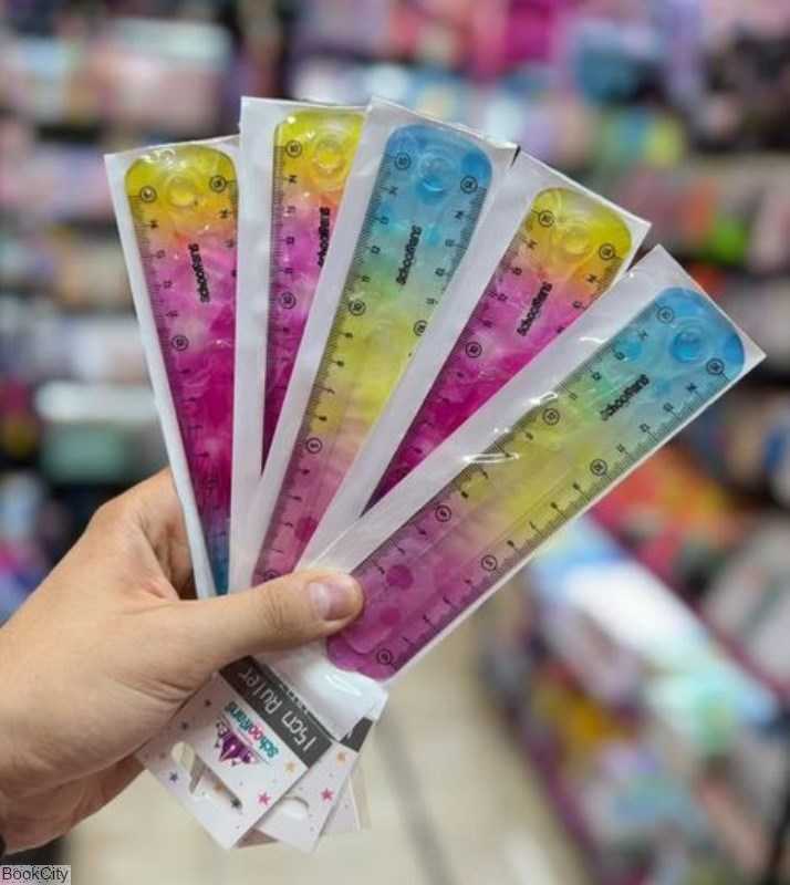 خط‌کش 15cm ژله‌ای schoolfans 92691