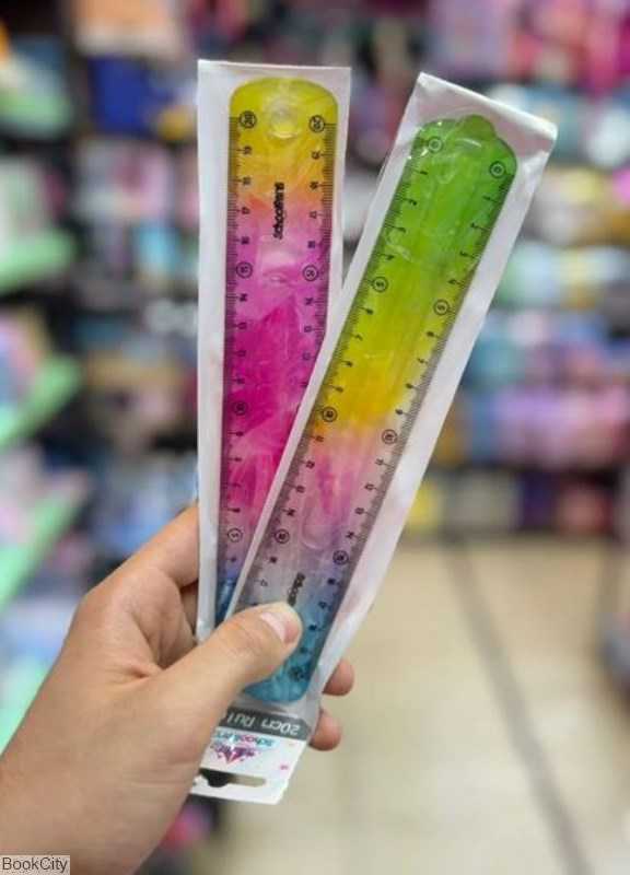 خط‌کش 20cm ژله‌ای schoolfans 92692