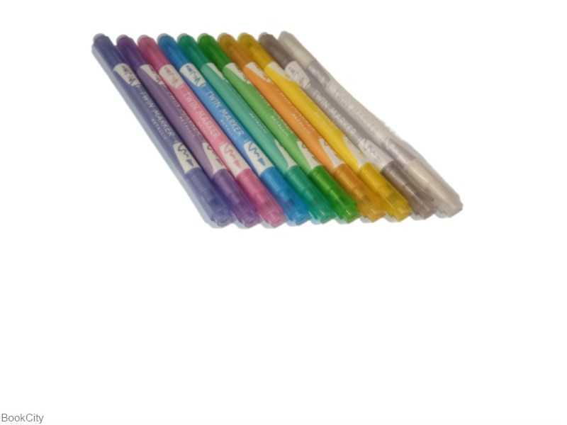 ماژیک براش متالیک 2 سر رنگی schoolfans Twin Marker 92317