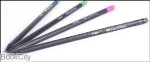 مداد مشکی با پاک‌کن رنگی FABER CASTELL 115815 Black Wood