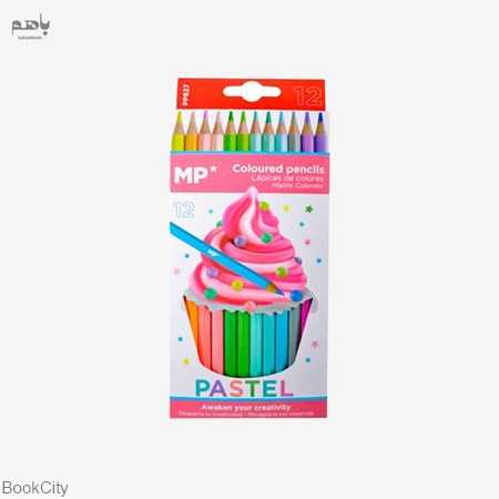 مدادرنگی پاستلی 12 رنگ مقوایی MP PP827