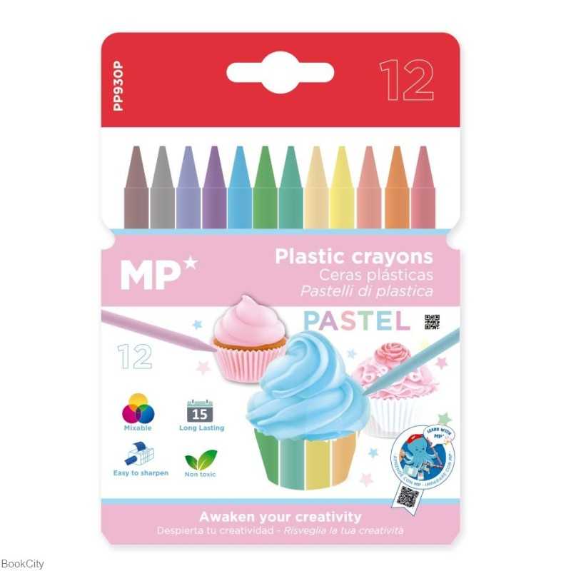مداد شمعی پاستلی 12 رنگ MP PP930P