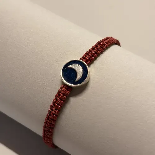 دستبند نقره ماه میناکاری 2319 - 0