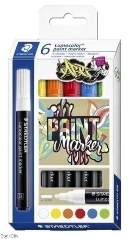 ماژیک 6 رنگ آکریلیک AEDTLER 349 C6 Paint