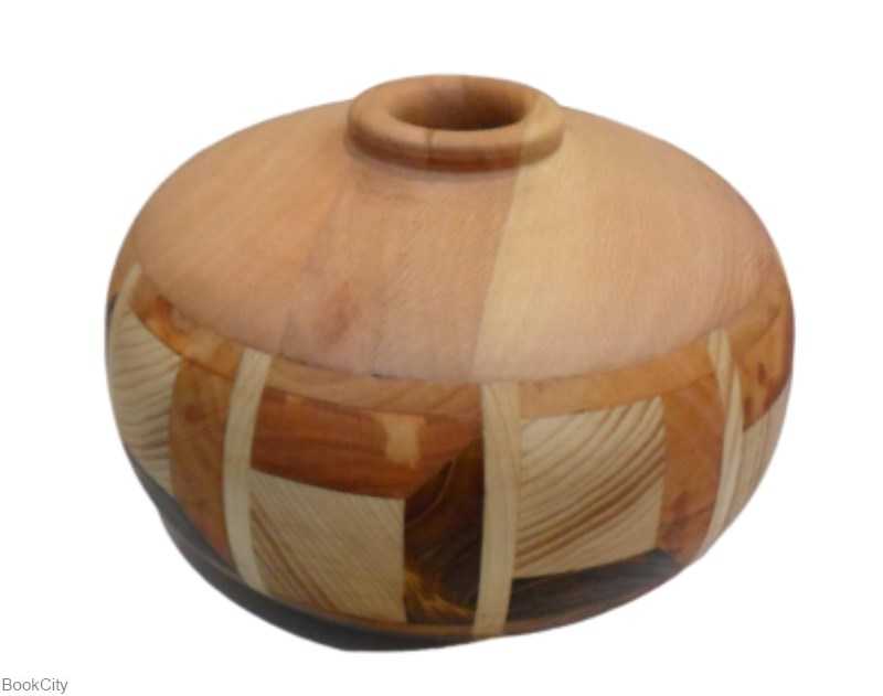 گلدان چوبی نقطه پررنگ