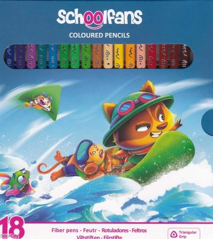 مدادرنگی 18 رنگ 3 گوش مقوایی schoolfans 92448 - 0