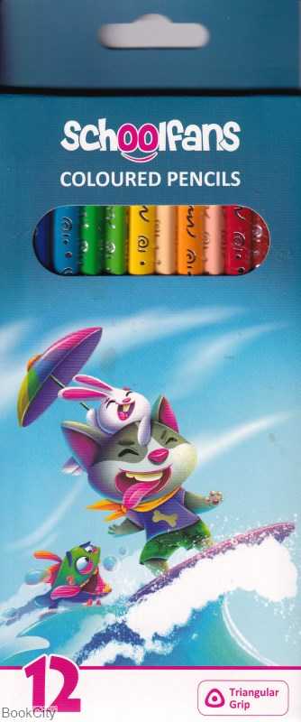 مدادرنگی 12 رنگ 3 گوش مقوایی schoolfans 92447 - 0