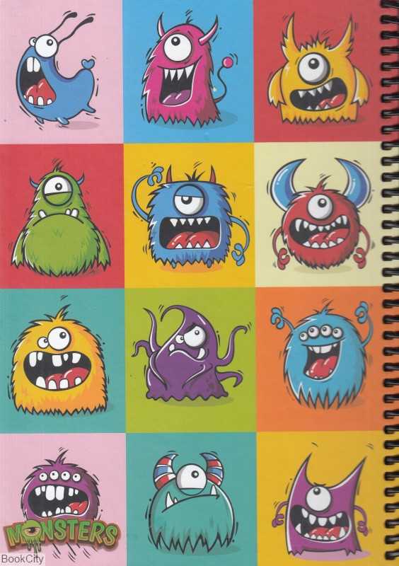 دفتر 100 برگ سیمی وزیری گالینگور Lango 2179 Monsters
