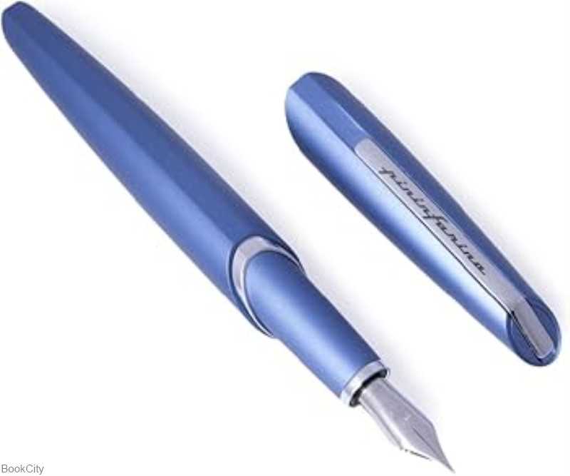 خودنویس آبی گیره استیل Pininfanina PF TWO
