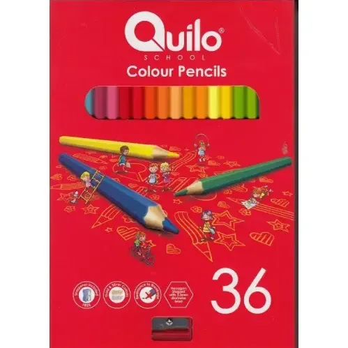 مدادرنگی 36 رنگ مقوایی با تراش Quilo 634159 - 0