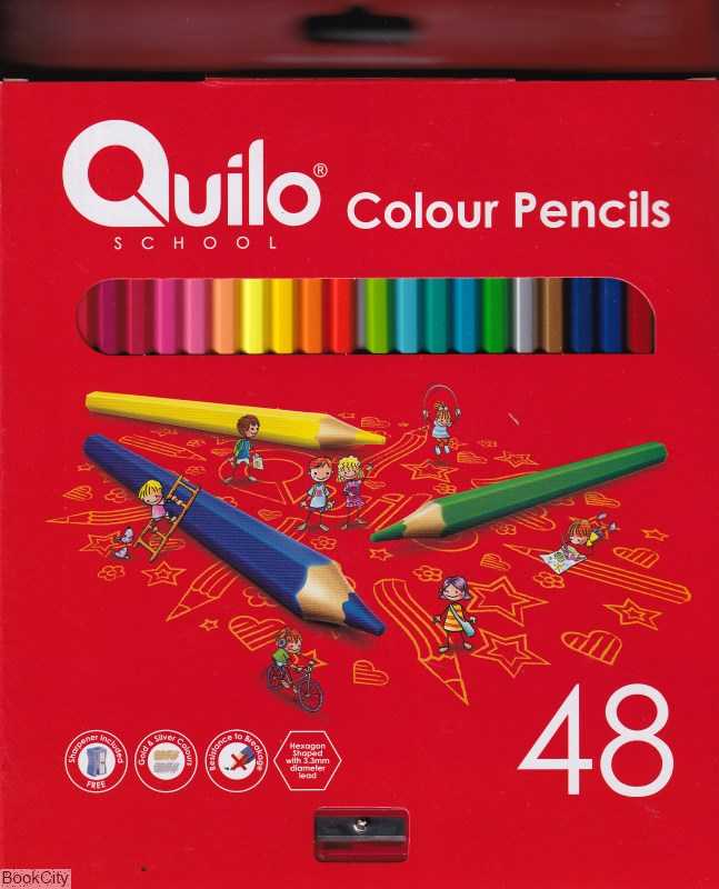 مدادرنگی 48 رنگ مقوایی با تراش Quilo 634160