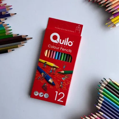 مدادرنگی 12 رنگ مقوایی با تراش Quilo 634157