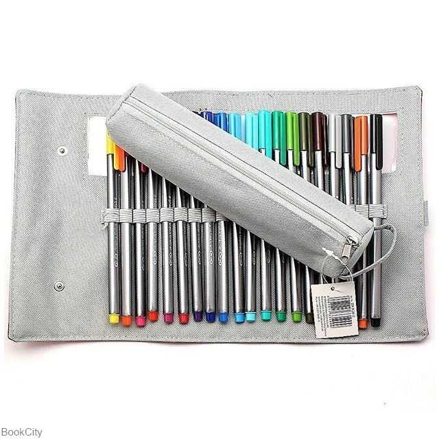 روان‌نویس 20 رنگ نوک نمدی با کیف STAEDTLER 334 PC20