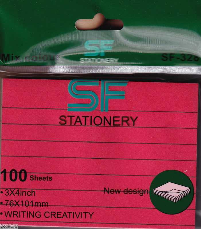 یادداشت چسب‌دار 100 برگ 101×76 رنگی خط‌دار SF328