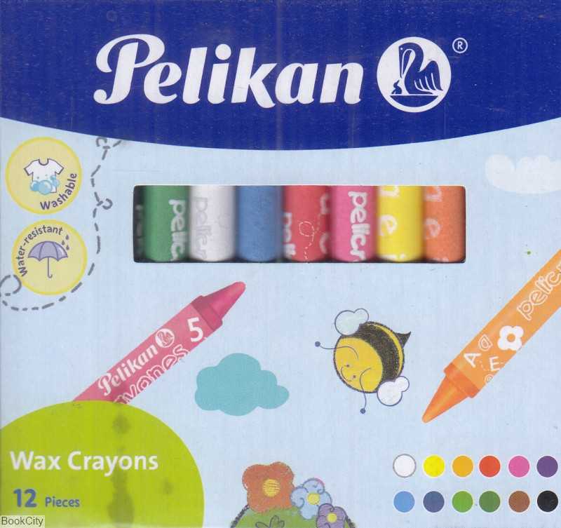 پاستل 12 رنگ Pelikan Wax Crayons