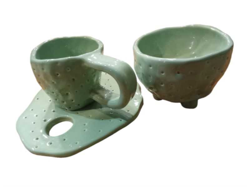 ست تخته سرو ماگ و شکلات‌خوری آریا سرامیک