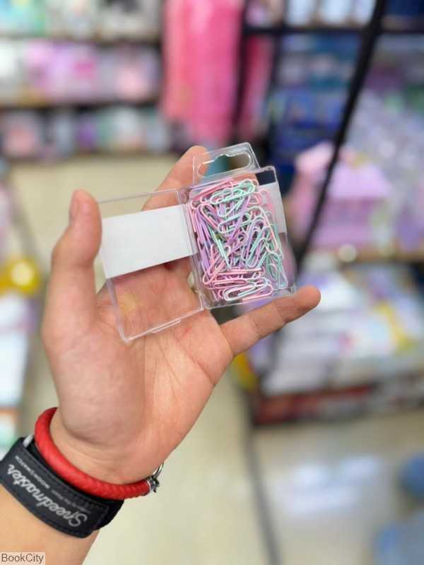 کلیپس 28mm رنگی پاستلی 80 عددی Clips 8051