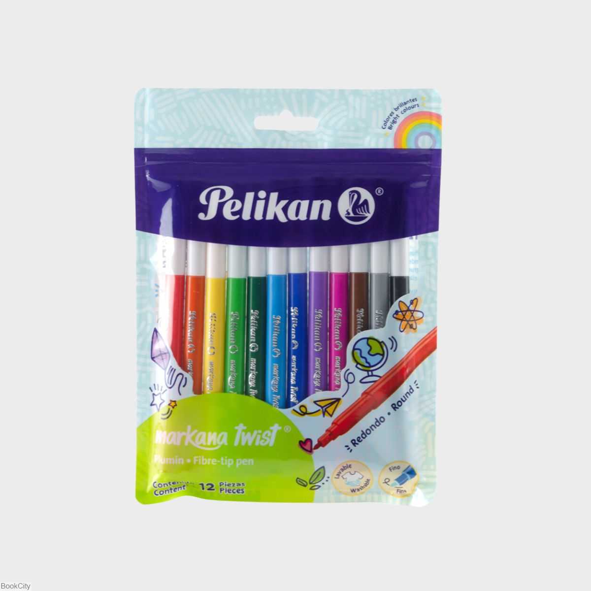 ماژیک 12 رنگ‍ ‍‍‍‍Pelikan 1118 Markana Twist ‍Pastel