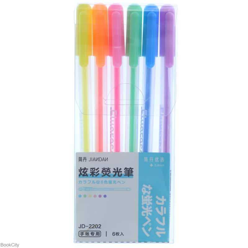 روان‌نویس 6 رنگ فسفری Fluorescennce Jd2202