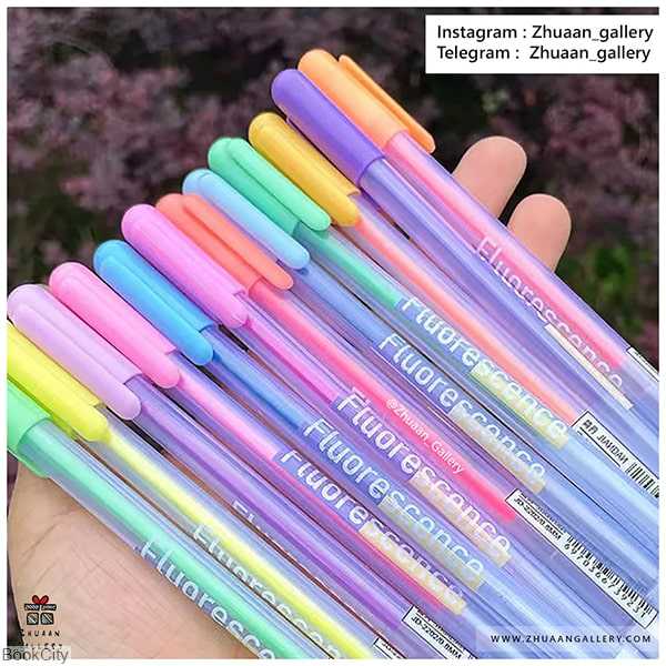 روان‌نویس 10 رنگ فسفری Fluorescennce Jd2202