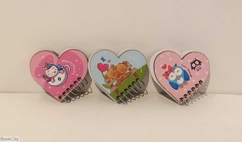 یادداشت طرح قلب جلد چوبی TAT NS35265 - 0