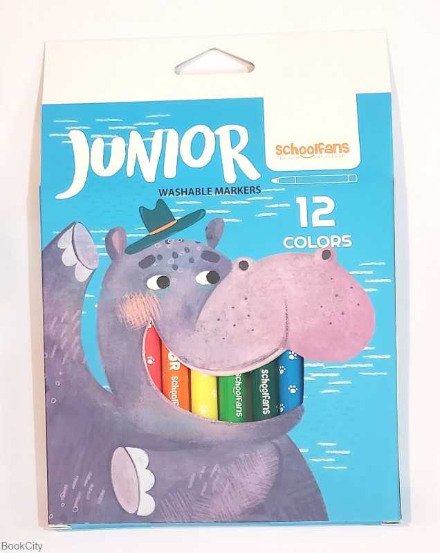ماژیک 12 رنگ schoolfans FA922201 Junior - 0