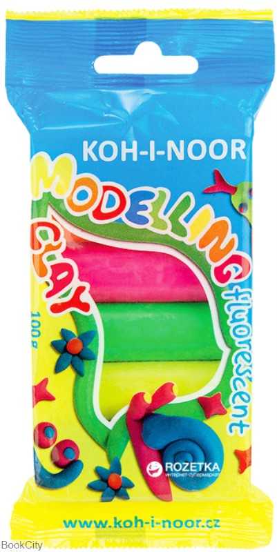 خمیر 5 رنگ Koh-i-Noor S0502PS Fluorsent 100g