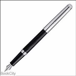خودنویس سیلک مشکی گیره کروم WATERMAN Hemispher Deluxe