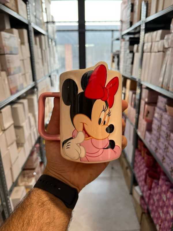 ماگ طرح مینی موس بلند صورتی 00993